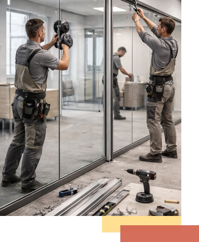 Стеклянные офисные перегородки под ключ в Оренбурге