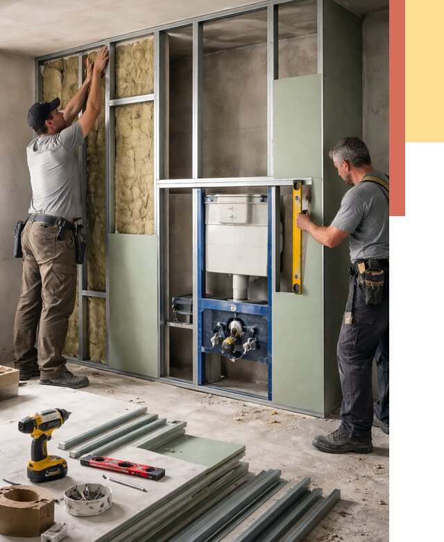 Установка сантехнических перегородок в Оренбурге от 8644 руб. | ОТДЕЛОЧНИК-Рнб