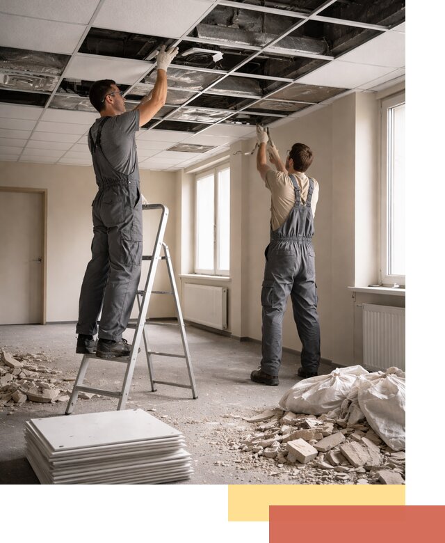 Демонтаж потолков Армстронг профессионально в Оренбурге