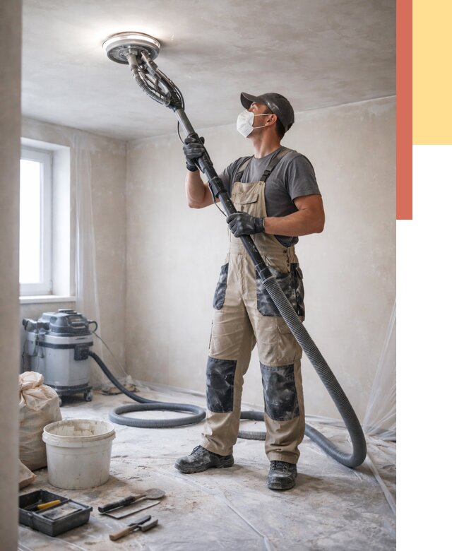 Шлифовка потолка в Оренбурге от 3559 руб. — услуги шлифования потолка | ОТДЕЛОЧНИК-Рнб