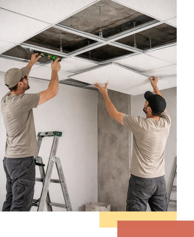 Монтаж потолка Армстронг под ключ в Оренбурге