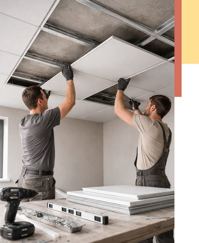 Монтаж кассетного потолка в Оренбурге от 4576 руб/м2 — установка и сборка | ОТДЕЛОЧНИК-Рнб