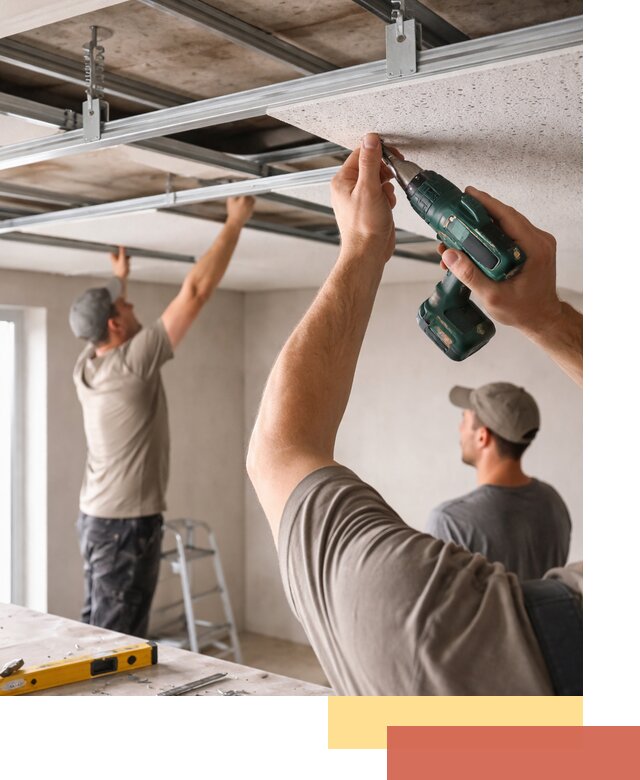 Монтаж акустического потолка в Оренбурге под ключ