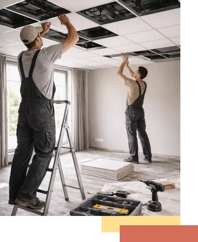 Замена плит подвесного потолка в Оренбурге быстро и качественно