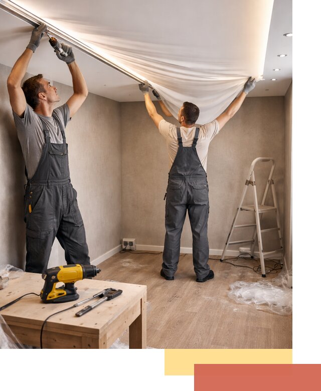 Монтаж натяжного потолка с подсветкой в Оренбурге цена и сроки