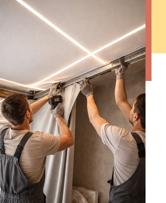 Монтаж натяжного потолка со световыми линиями в Оренбурге от 1220 руб. | ОТДЕЛОЧНИК-Рнб