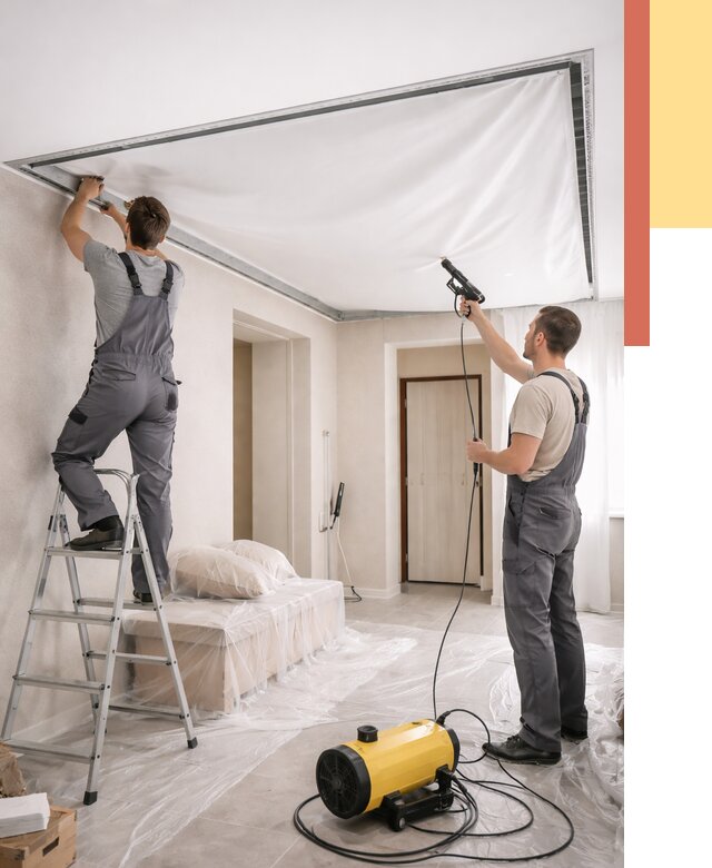 Монтаж натяжного потолка в прихожей в Оренбурге от 2695 руб. под ключ | ОТДЕЛОЧНИК-Рнб