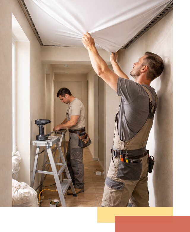 Монтаж натяжного потолка в прихожей в Оренбурге