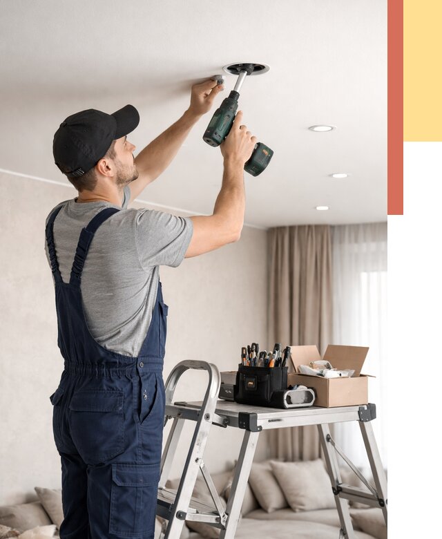 Установка и монтаж точечных светильников в натяжной потолок в Оренбурге от 1830 руб. | ОТДЕЛОЧНИК-Рнб