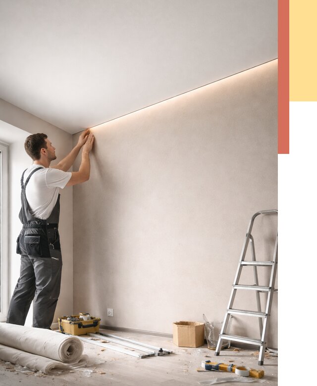 Теневые натяжные потолки в Оренбурге от 8339 руб. под ключ | ОТДЕЛОЧНИК-Рнб