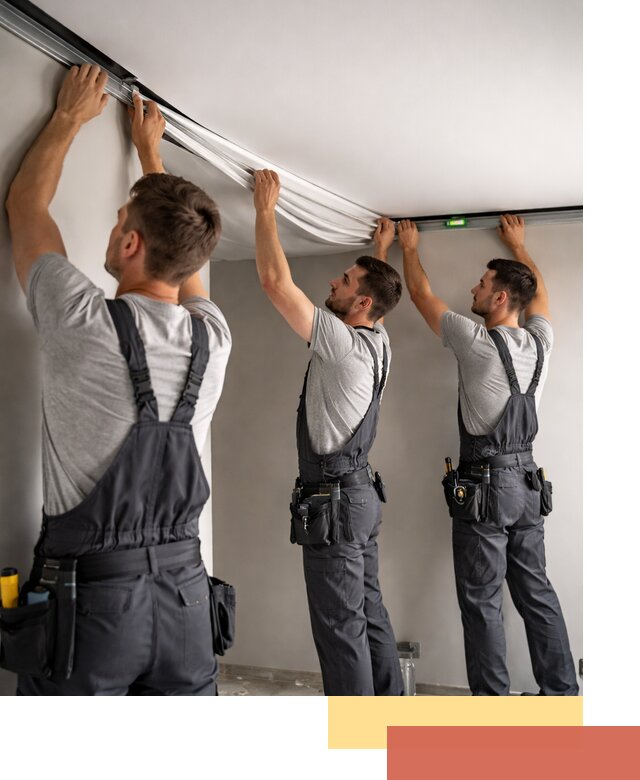 Теневые натяжные потолки в Оренбурге: монтаж и отделка быстро и качественно