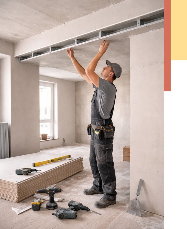 Потолок из гипсокартона с нишей в Оренбурге от 1271 руб. под ключ | ОТДЕЛОЧНИК-Рнб