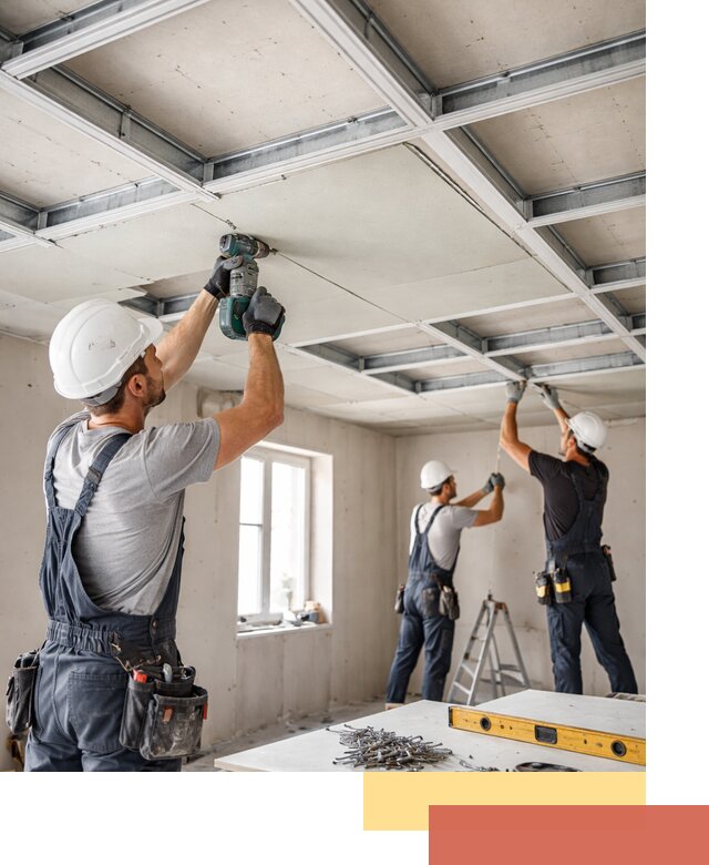 Кессонный потолок из гипсокартона под ключ в Оренбурге