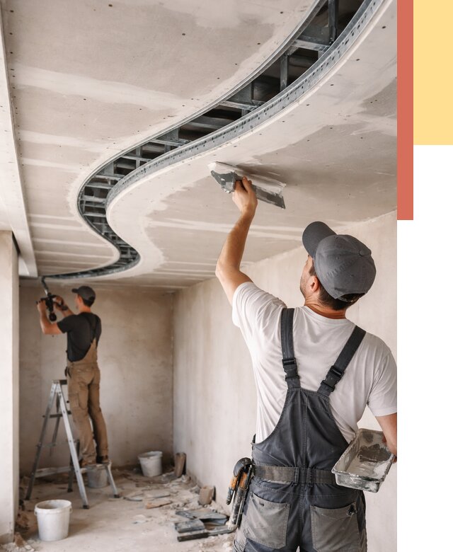 Криволинейный потолок из гипсокартона в Оренбурге от 2135 руб./м2 | ОТДЕЛОЧНИК-Рнб