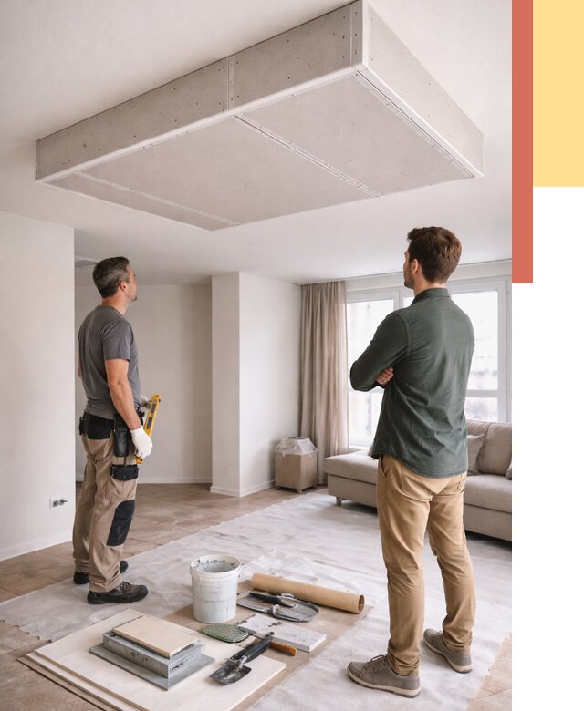 Короб на потолке из гипсокартона в Оренбурге от 2237 руб. — монтаж и услуги под ключ | ОТДЕЛОЧНИК-Рнб