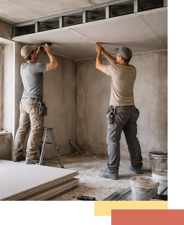 Короб из гипсокартона на потолке под ключ в Оренбурге