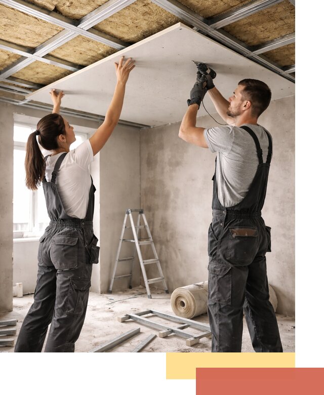 Звукоизоляция потолка из ГКЛ в Оренбурге профессионально и надежно