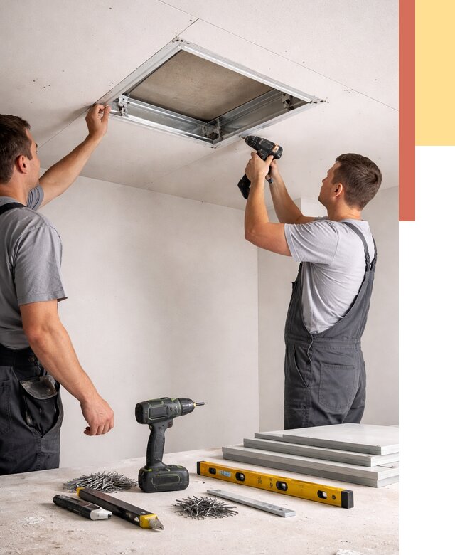 Установка люка в потолок ГКЛ в Оренбурге от 2542 руб. под ключ | ОТДЕЛОЧНИК-Рнб