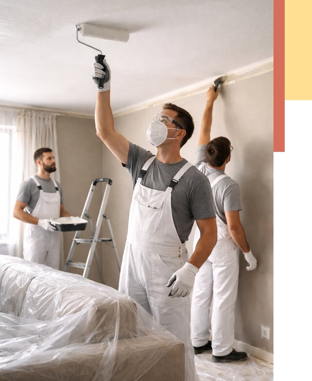 Покраска потолка водоэмельсионной краской в Оренбурге от 2237 руб/м² — услуги под ключ | ОТДЕЛОЧНИК-Рнб