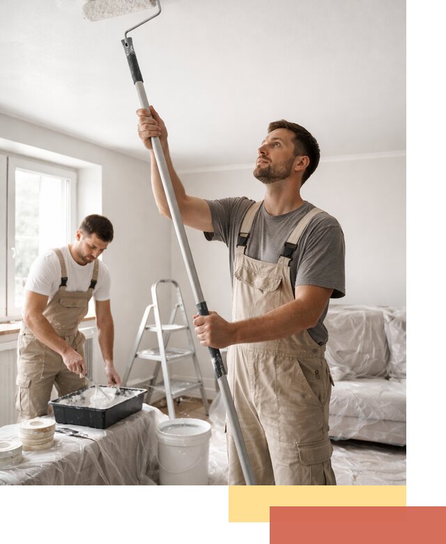 Покраска потолка водоэмульсионной краской в Оренбурге