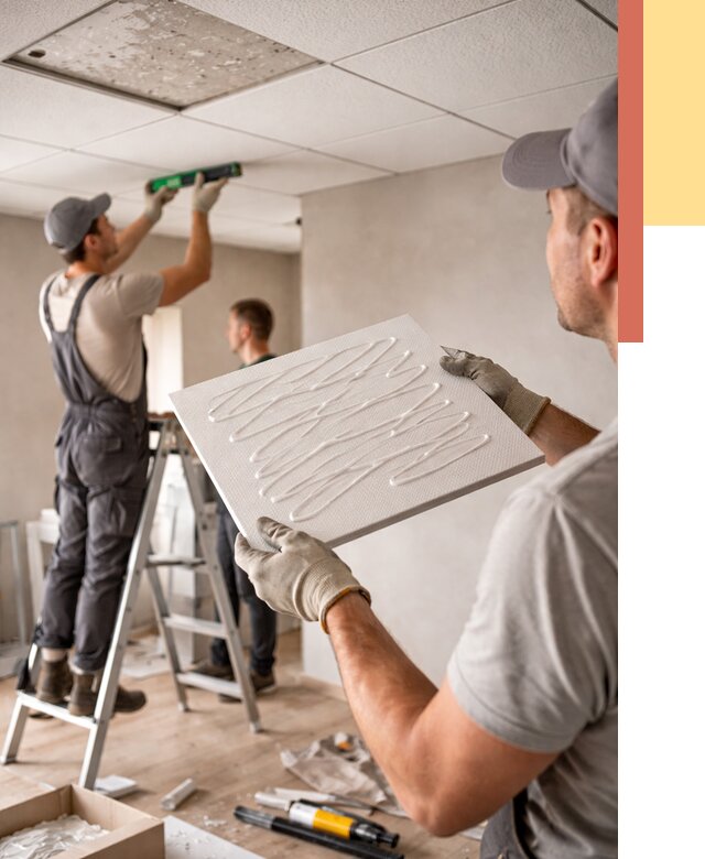 Монтаж потолочной плитки в Оренбурге от 4576 руб. — быстро и недорого | ОТДЕЛОЧНИК-Рнб