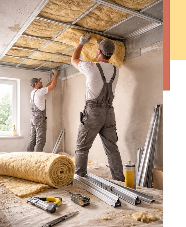 Утепление потолка в Оренбурге от 7322 руб/м2 — недорого, быстро, под ключ | ОТДЕЛОЧНИК-Рнб