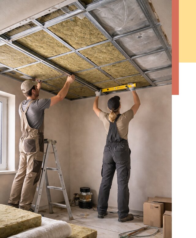 Шумоизоляция потолка в Оренбурге от 1271 руб. под ключ — услуги ОТДЕЛОЧНИК-Рнб